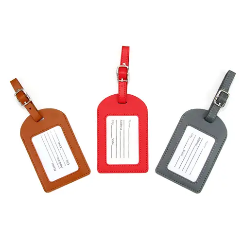 PU Leather Luggage Tag – Durable and Stylish Travel Accessory